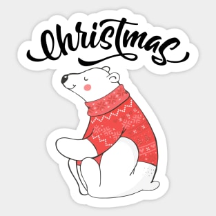 Funny Matching Christmas Sweater. Matching Sweaters For Couples. Sticker